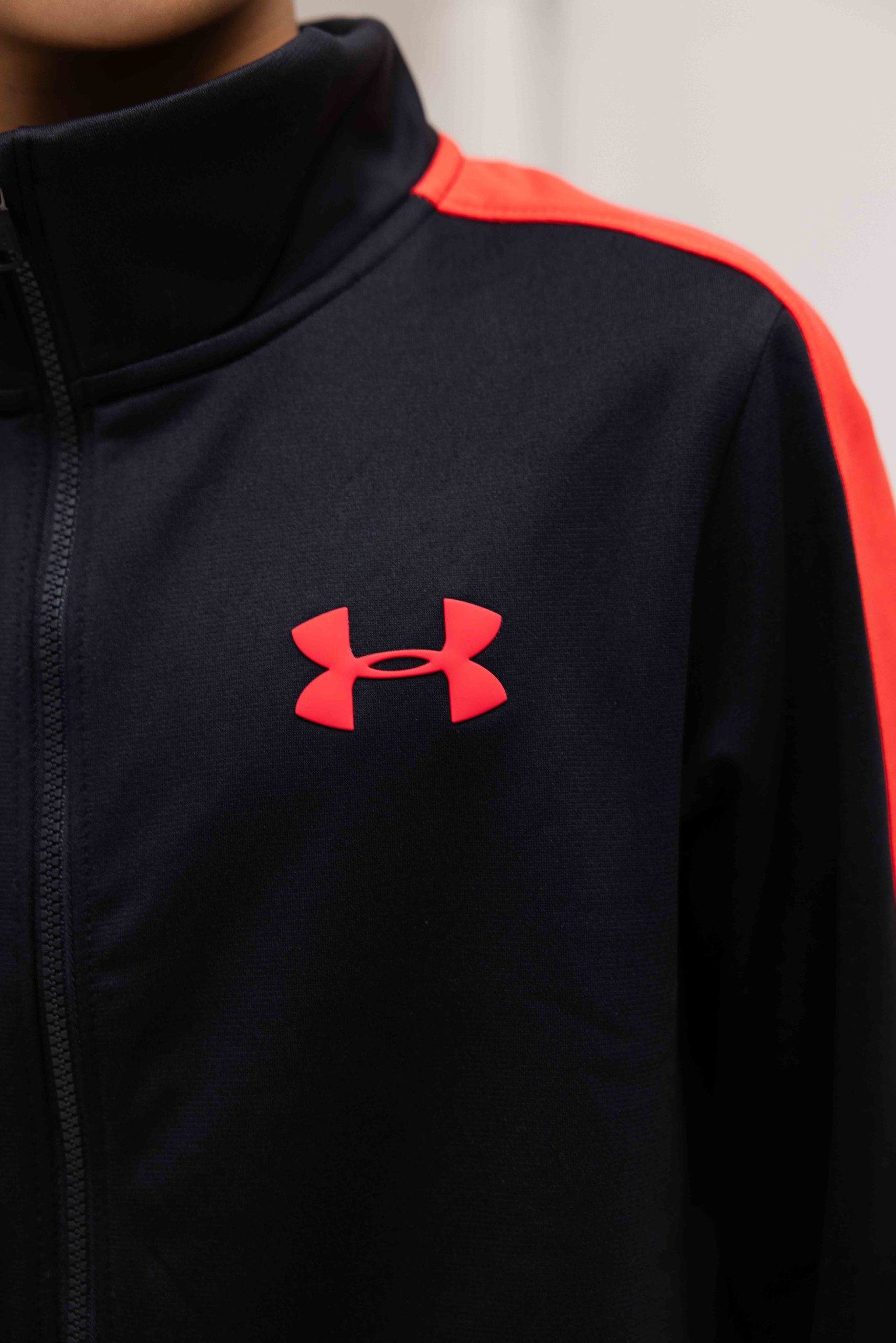 Under Armour Rival Knit Trainingspak Kids Zwart/Rood