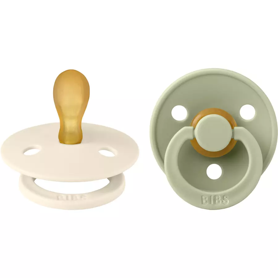 BIBS® Schnuller Colour Symmetrischer Sauger Sage & Ivory 0-6 Monate, 2 Stk.
