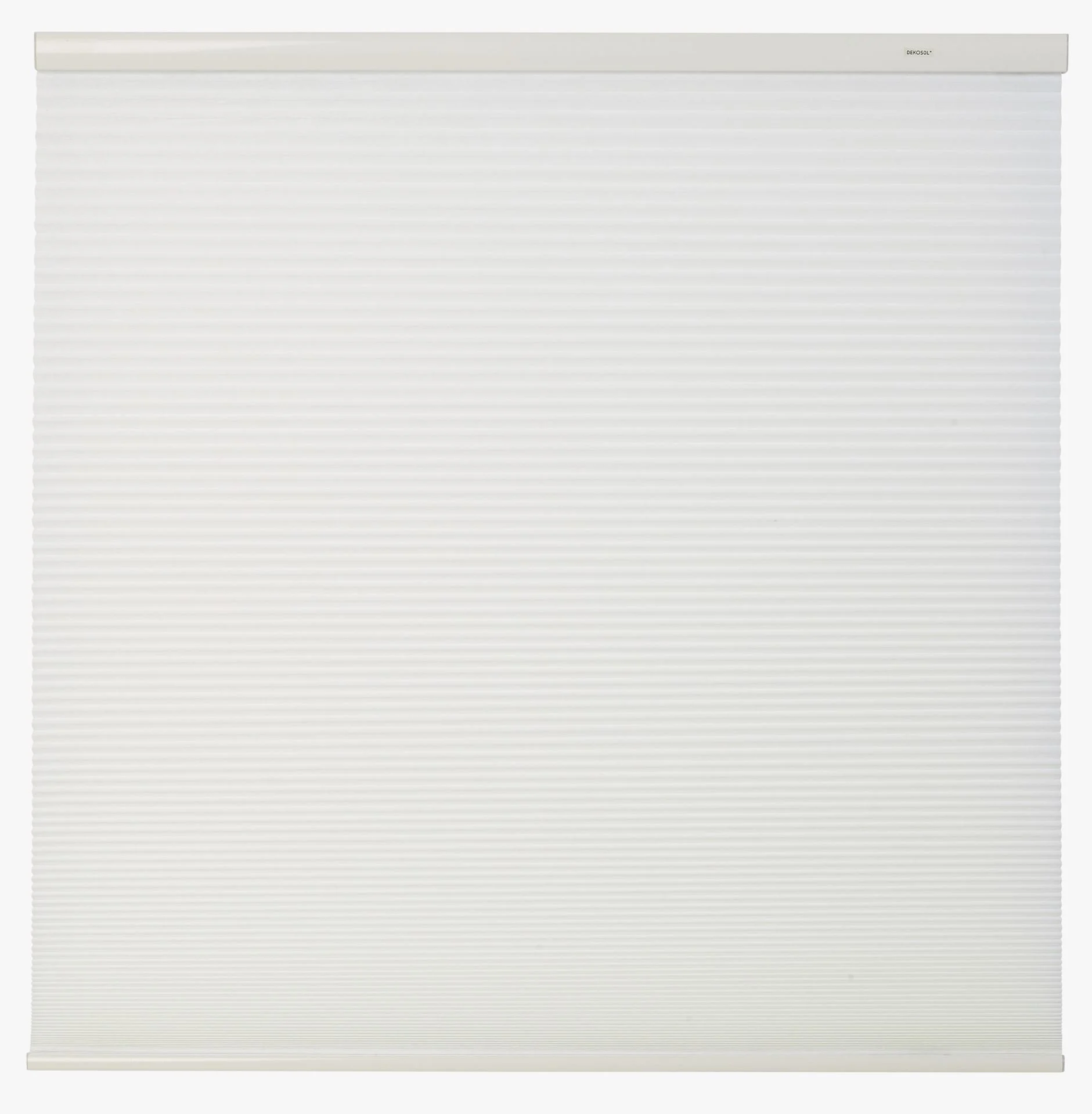Lysfilt. dobbel plisségardin hvit - 90x210 cm