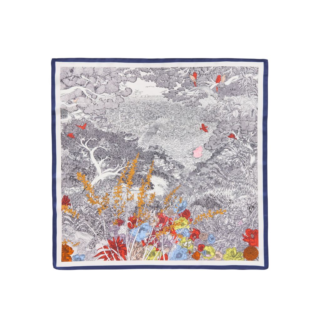 Bahne Accessories  Silketørklæde, Ara - 70x70 cm.
