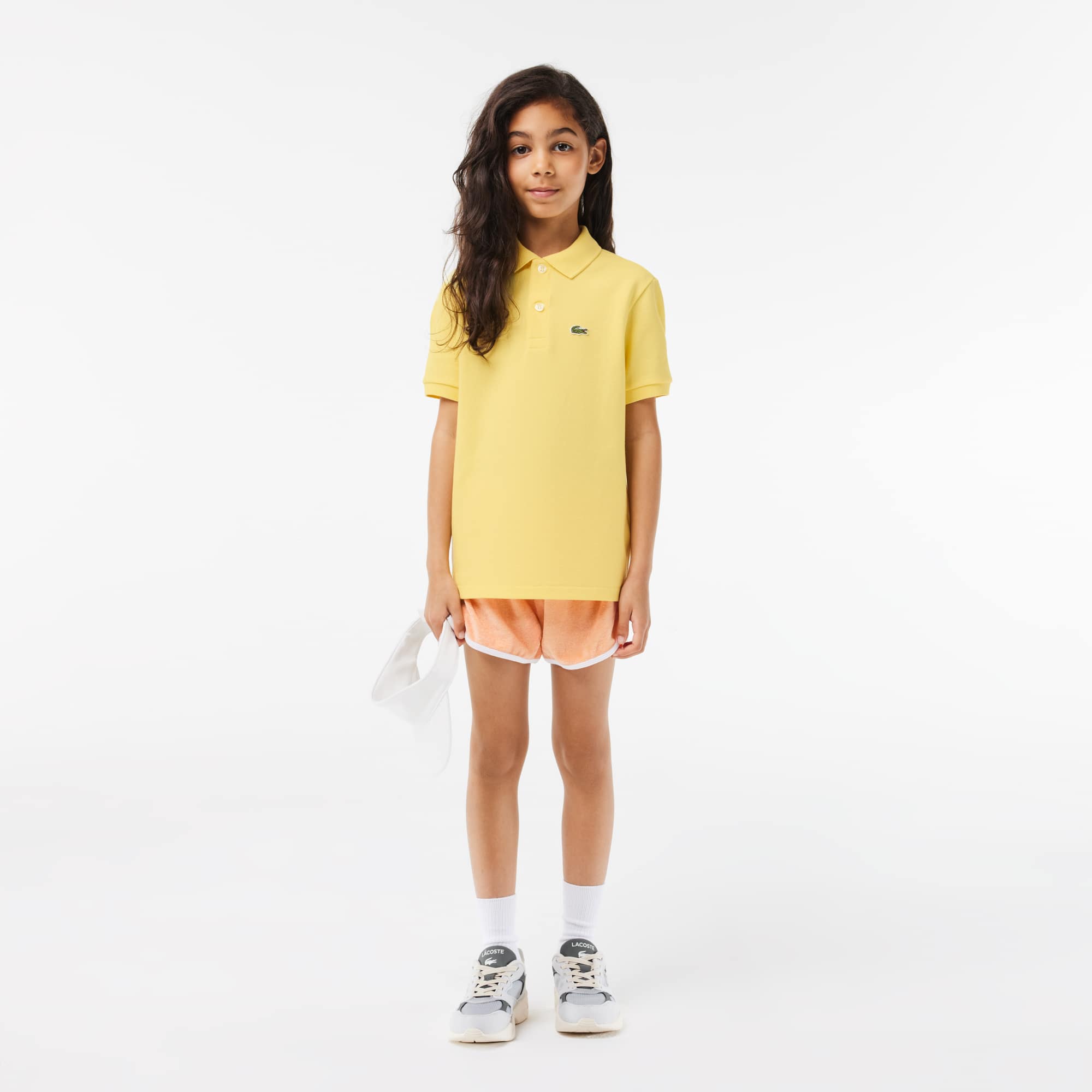 Polo enfant Lacoste regular fit en petit piqué uni Polos - Jaune - Lacoste - Enfant