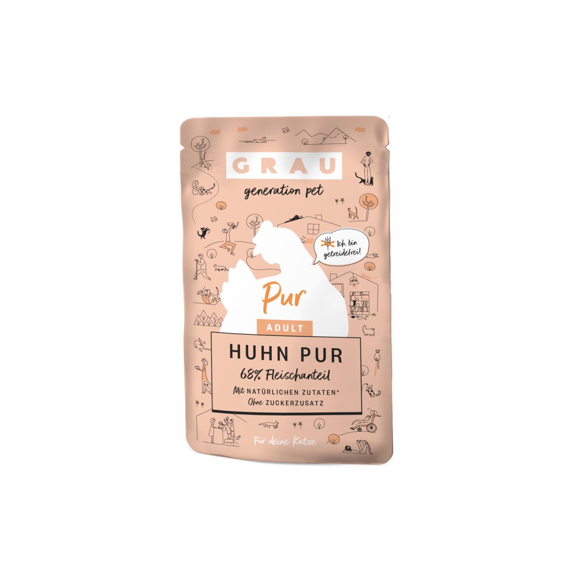 Grau Adult Puur Kattenvoer - Kip - Pouch