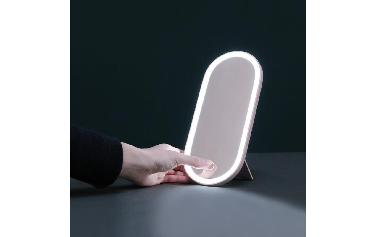 Kosmetikspiegel Magnifique mit Beautycase, Rosa<br>Schminkspiegel mit Beautycase