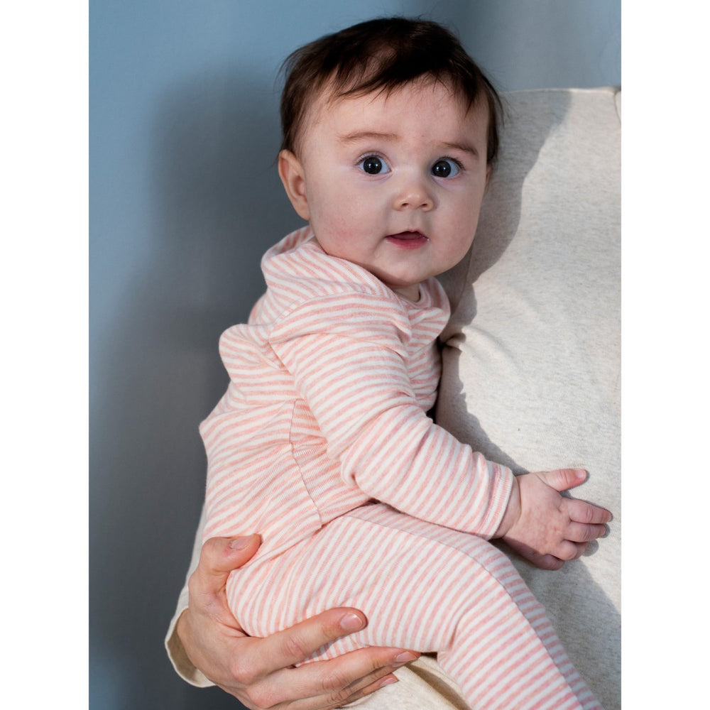 Køb Serendipity Coral/Offwhite Baby Dragt Stripe