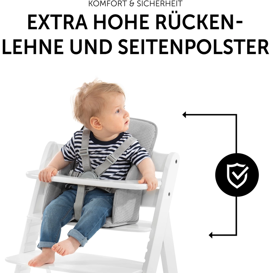 hauck Hochstuhlauflage Alpha Cosy Select Waffle Piqué Grey