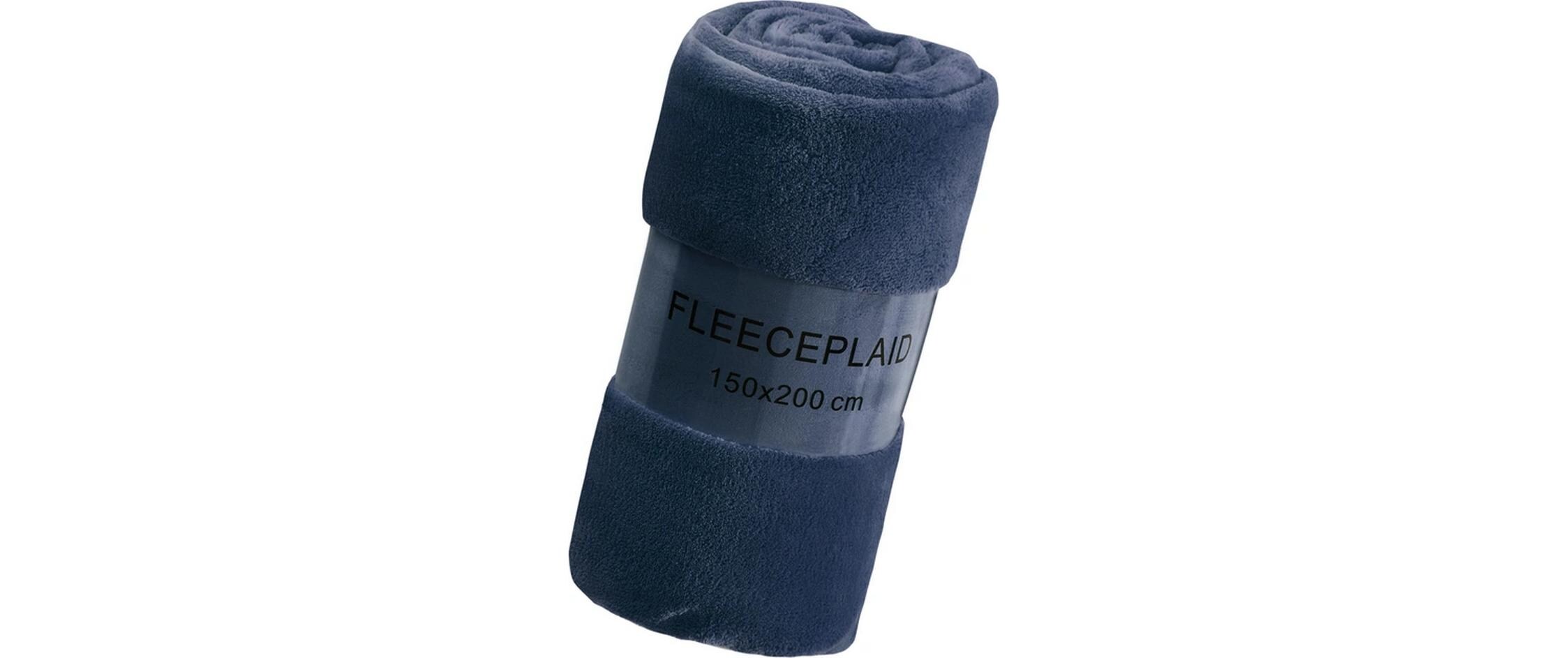 Decke Coral 150 x 200 cm, JeansFleecedecke, 100% Polyester