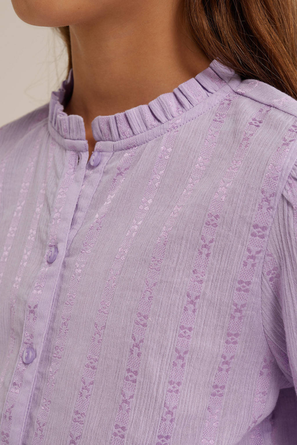WE Fashion gestreepte blouse lila