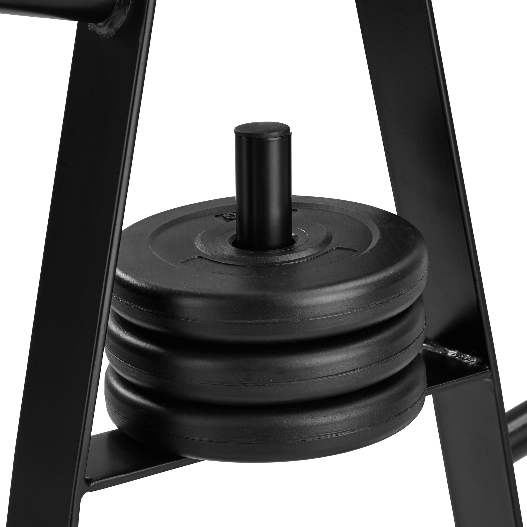 tectake® Hantelscheibenständer, mit 7 Aufnahmen, platzsparend, bodenschonende Kunststoffkappen, Belastbarkeit 200 kg