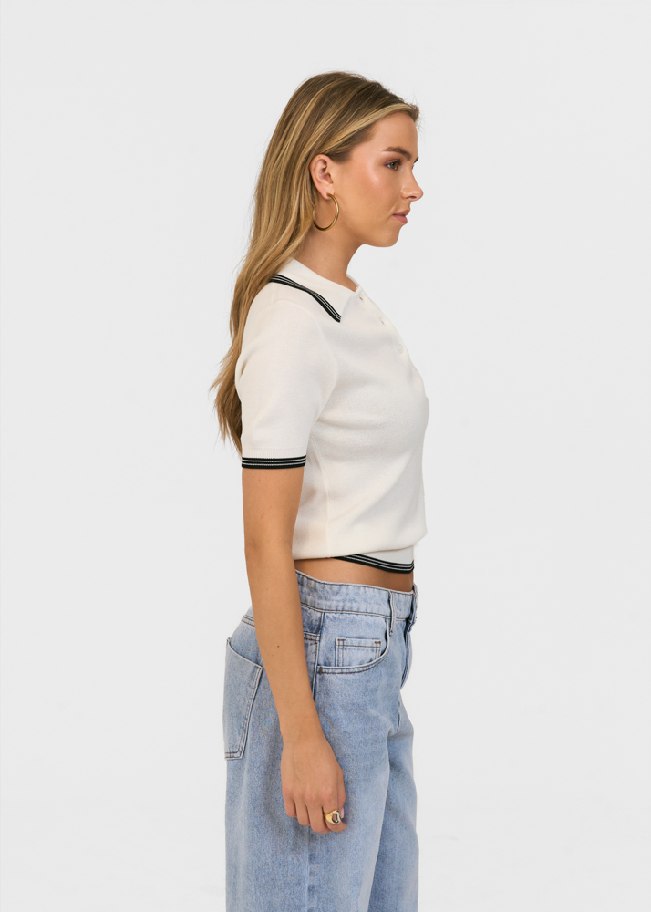 Friday Denim polo creme