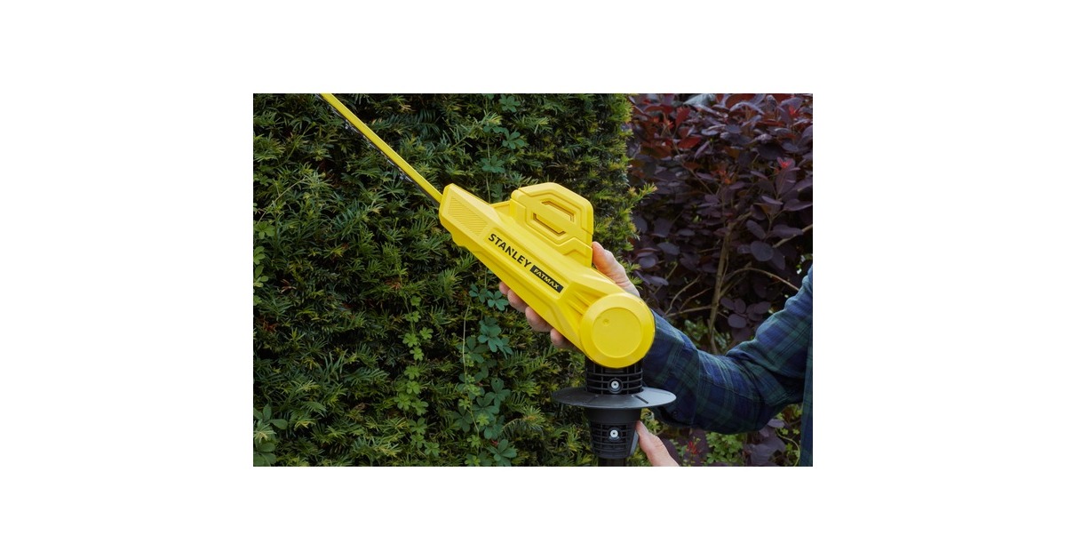 StanleyFATMAX V20 18V Heggenschaar op steel 45 cm  (Geel/zwart, Accu (4.0Ah) en oplader inbegrepen)