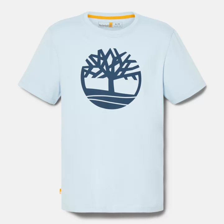 T-shirt à logo arbre Kennebec River pour homme en bleu clair