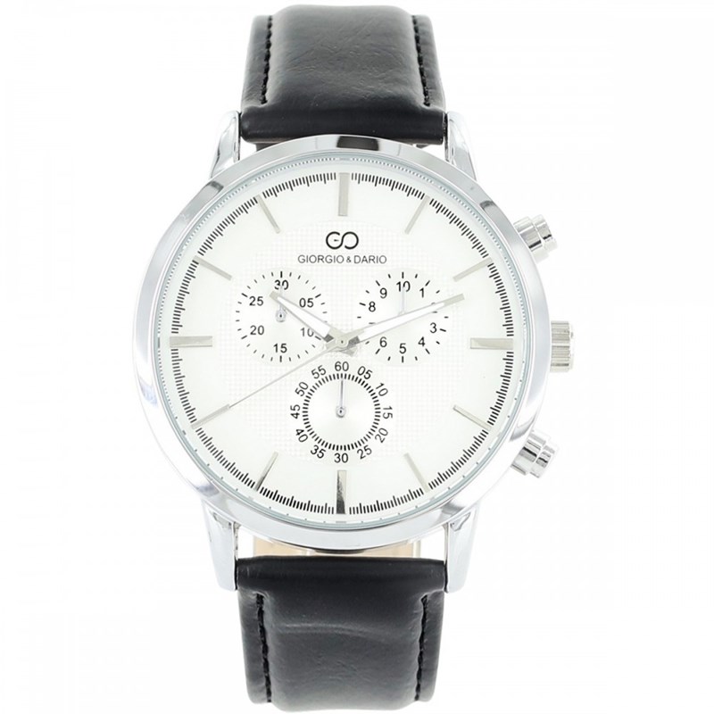 Montre Homme GIORGIO bracelet Cuir Noir