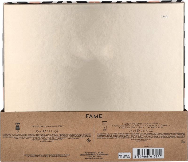 Paco Rabanne - Fame Giftset - Eau de Parfum Spray 50ml - Body Lotion 75ml