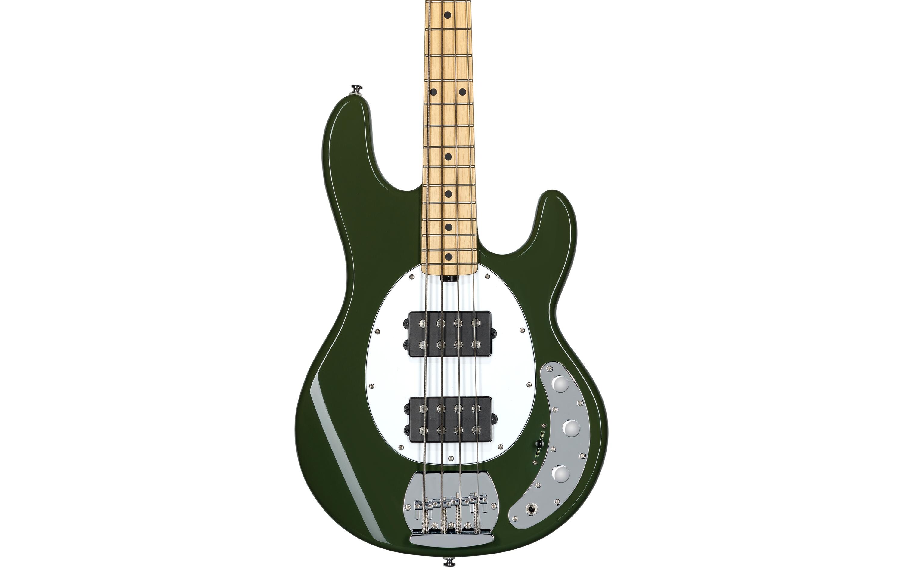 E-Bass StingRay Ray4HH – Olive<br>4-seitiger Bass mit Aktivelektronik und 2 Humbucker