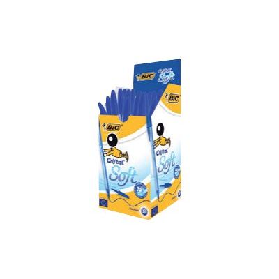 BIC Cristal SOFT - 50 Stylos à bille - bleu - 1.2 mm