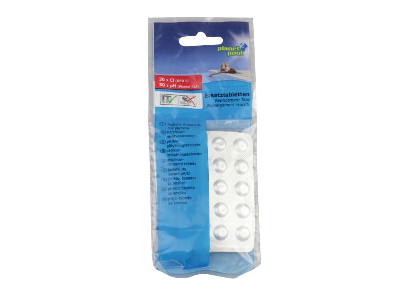 Planet Pool Ersatztabletten pH/Chlor 2 x 30 Tabletten Pool-Zubehör: Wassertester
