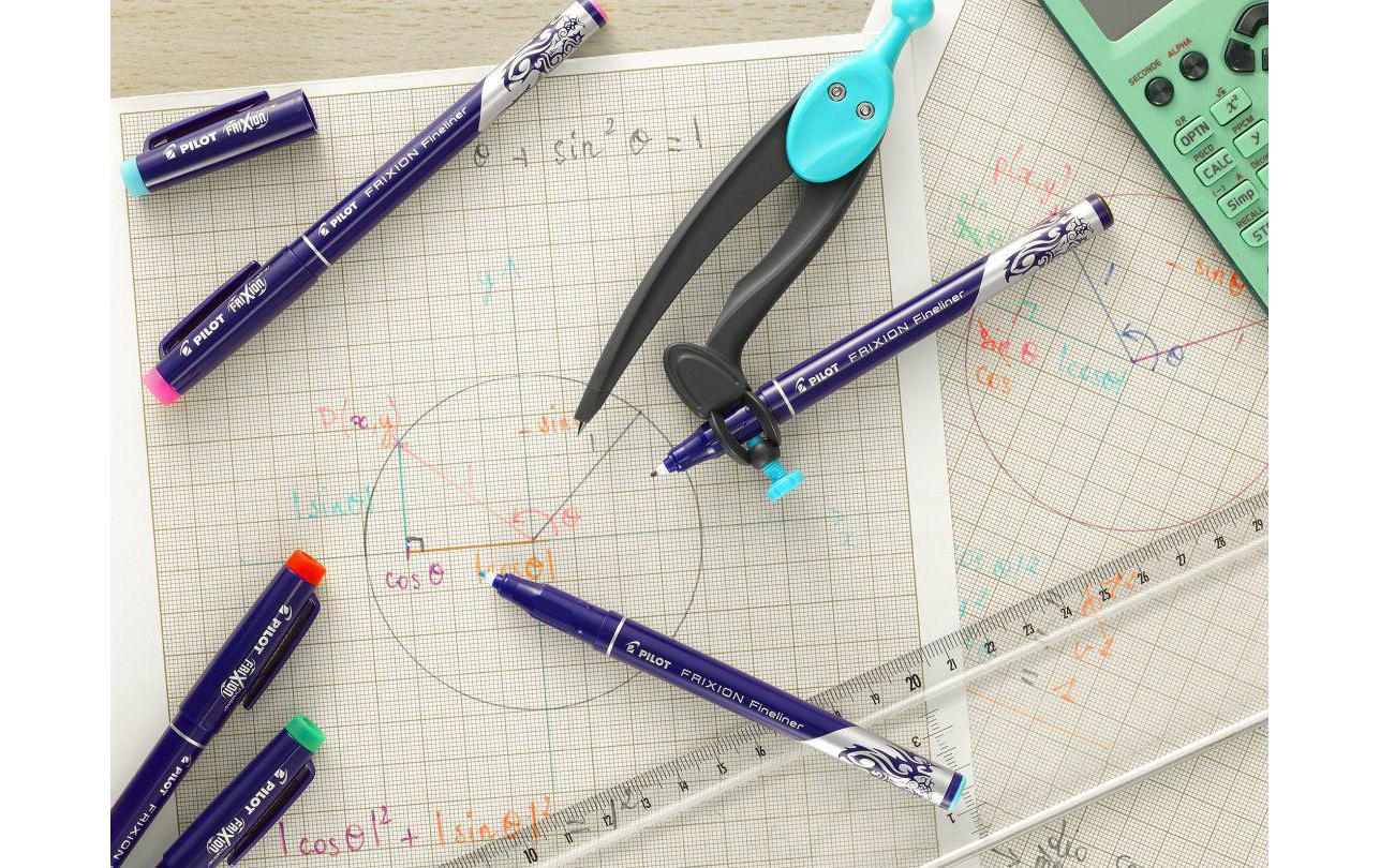 Fineliner FriXion 0.45 mm, SchwarzFeinschreiber mit löschbarer Tinte