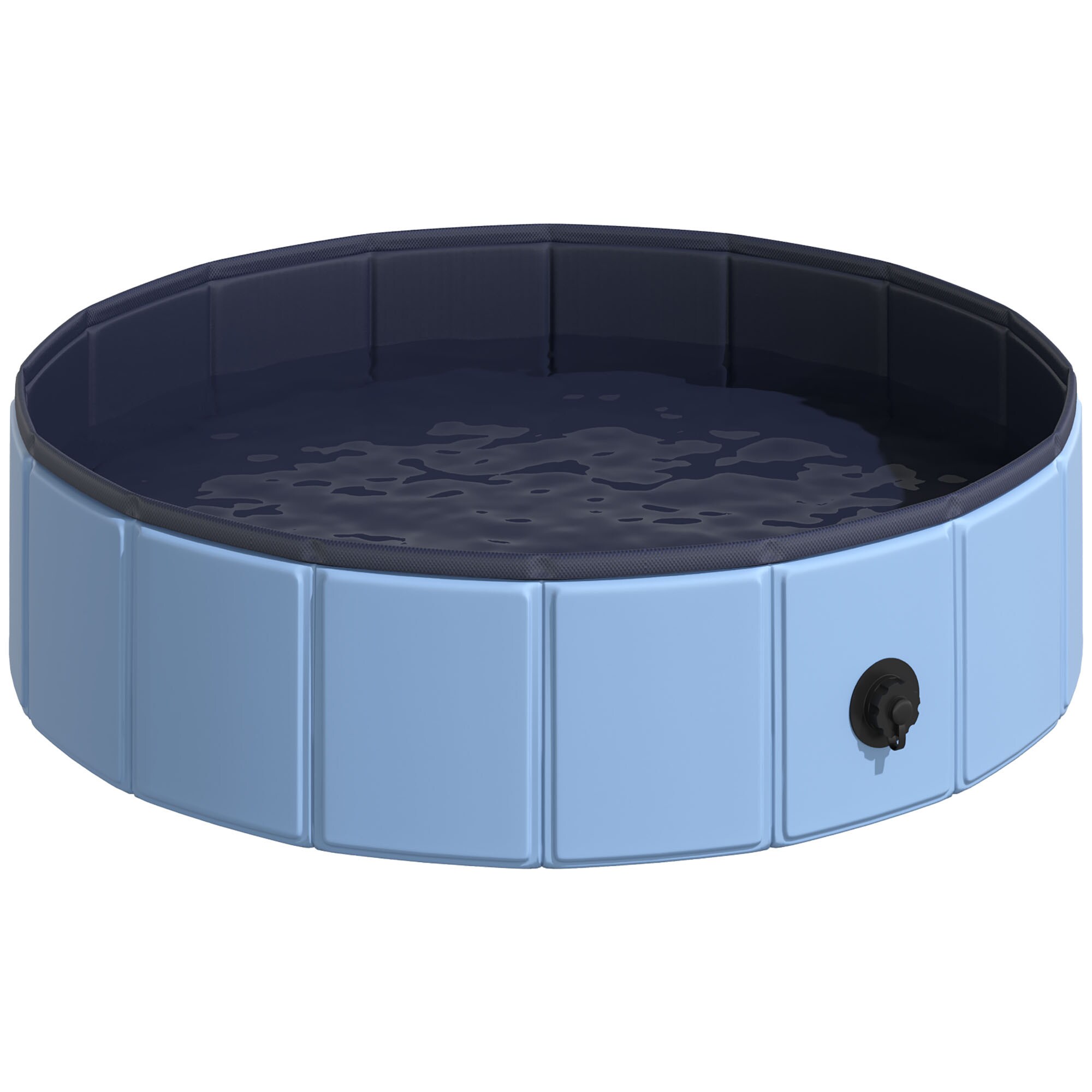 PawHut Hundebadewanne mit Wasserablassventil blau 80 x 20 cm (ØxH)