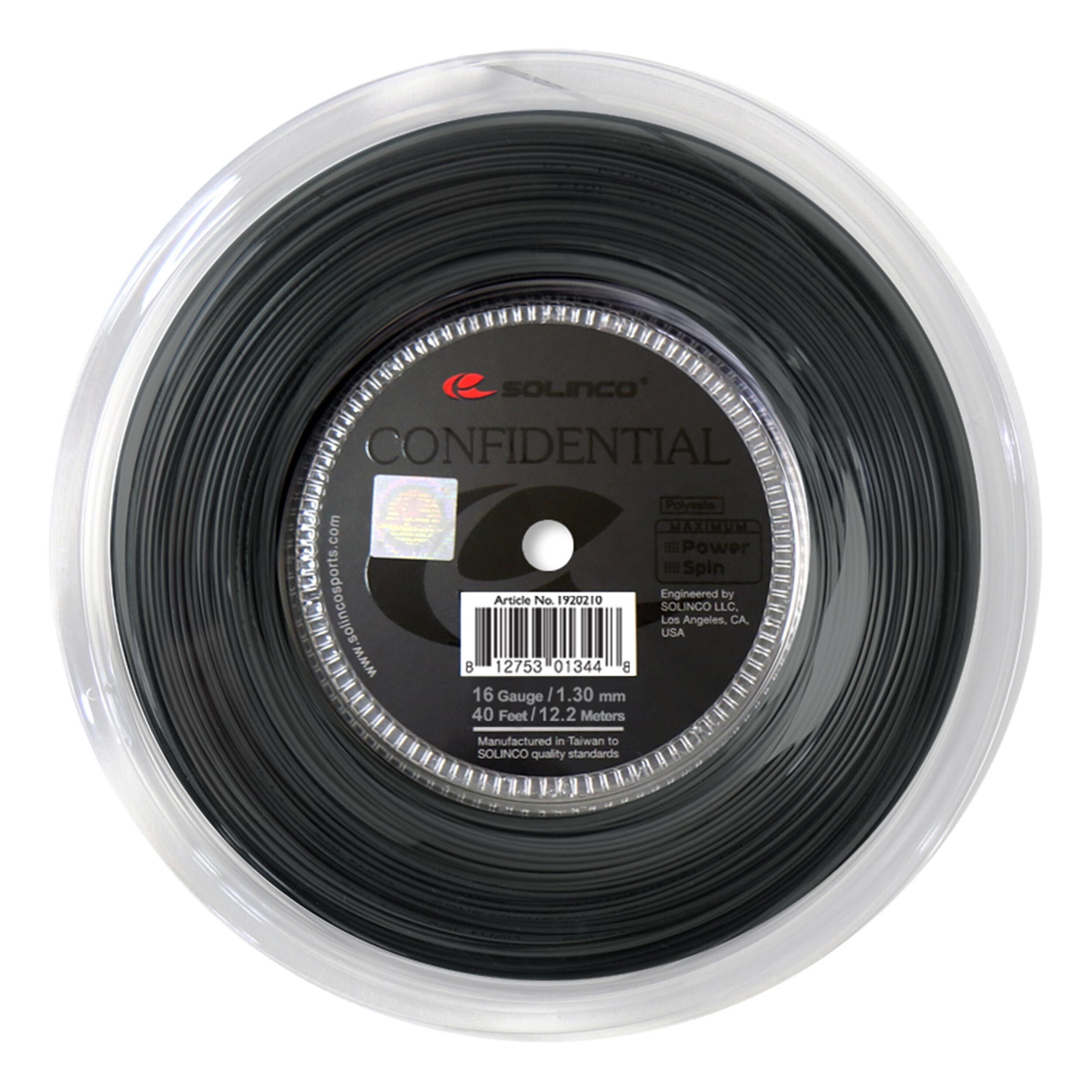 Solinco Confidential Bobine Cordage 200m - Noir