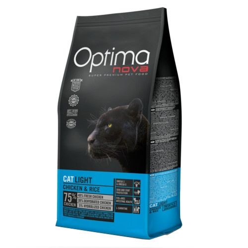 Ração para gatos Optima Nova Light com Frango e Arroz