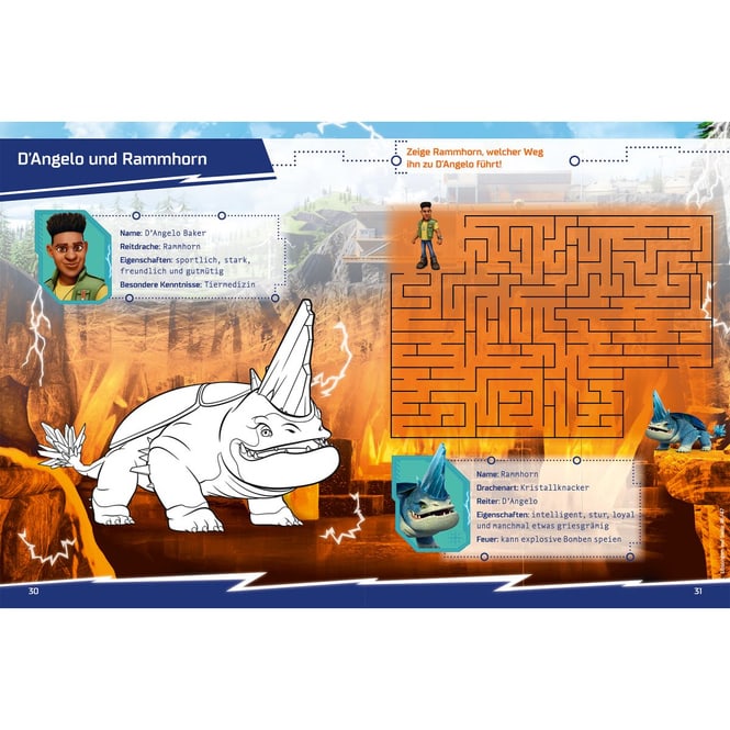 Dragons - Die 9 Welten - Rätseln und Stickern für Drachenreiter