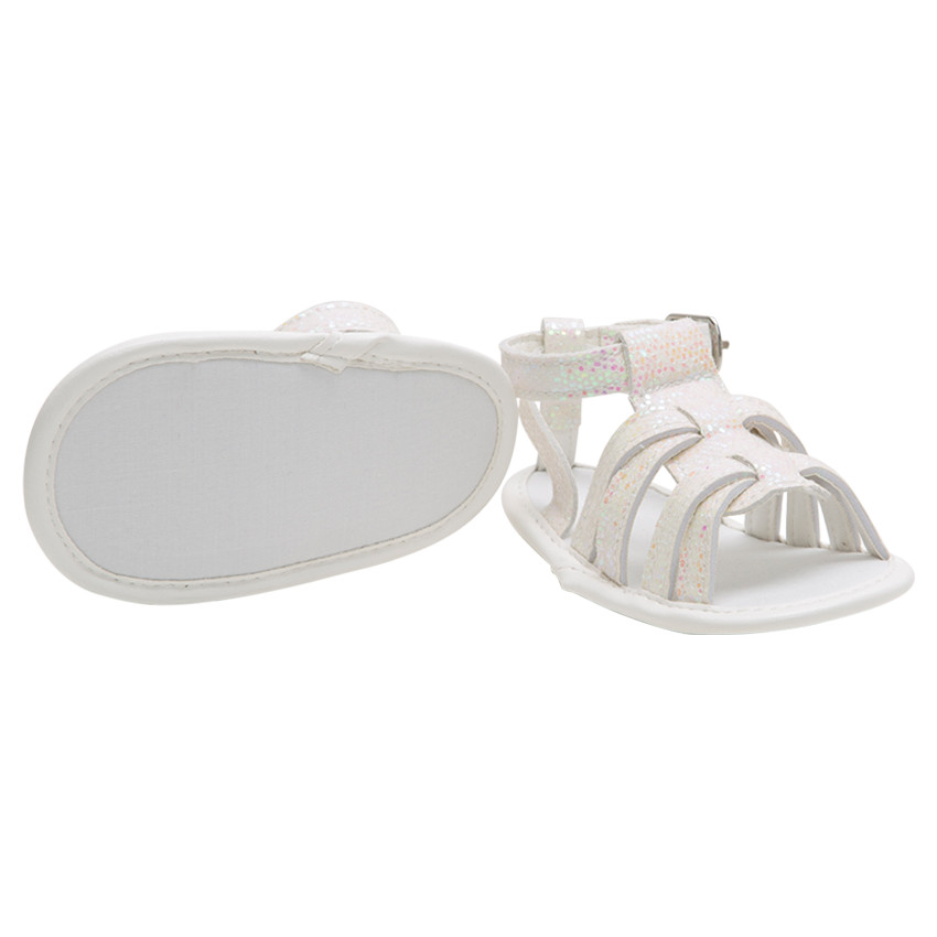 Sandales souples à paillettes iridescentes pour bébé fille