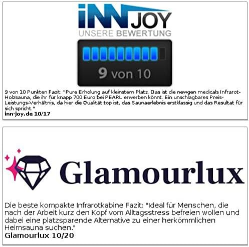 newgen medicals Infrarotkabine: Kompakte Infrarot-Sitzsauna aus Hemlock-Holz; 760 W; 0.62 m² (Infrarotsauna, Minisauna, Infrarotsitz für Sauna)
