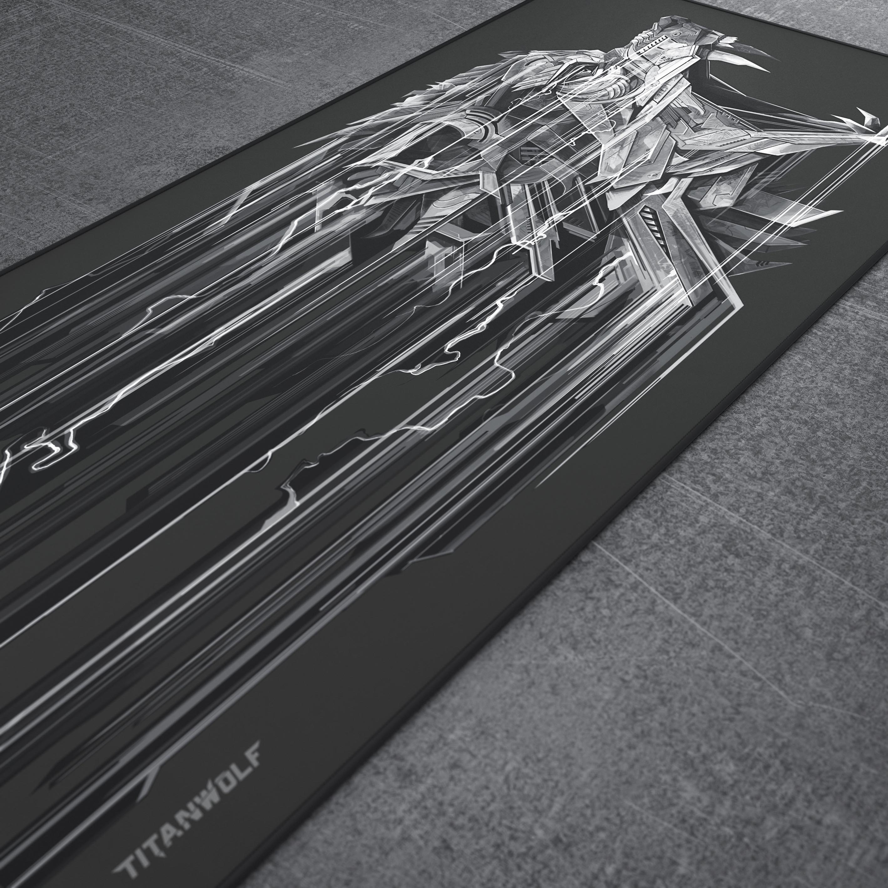 Titanwolf Gaming Mauspad, 900 x 400mm XXL Mousepad, verbessert Präzision & Geschwindigkeit, schwarz