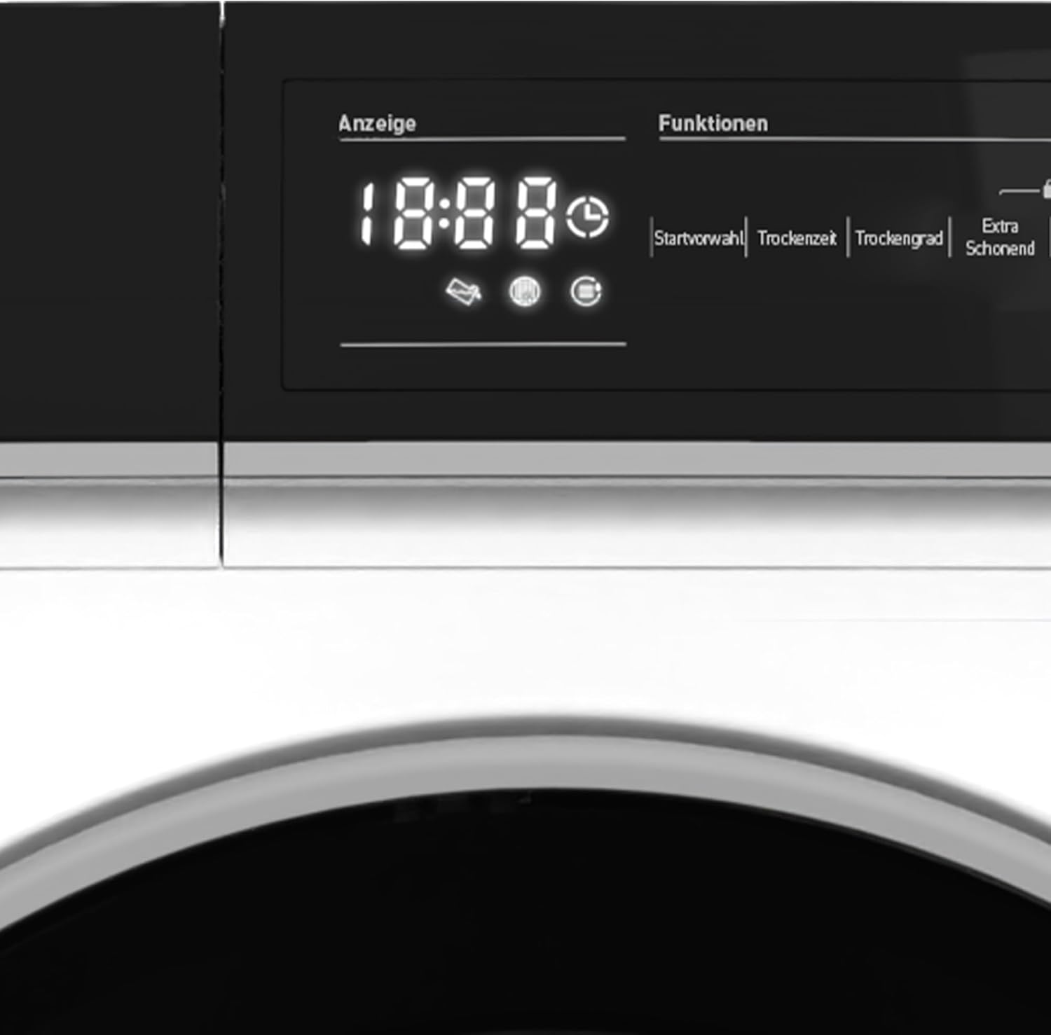 Sharp KD-NHH9S8GW3-DE Wärmepumpentrockner/C / 9 kg / 15 Programme inkl. Kurzprogramm 30 Min. / Schontrommel mit LED-Trommelbeleuchtung/Weiß