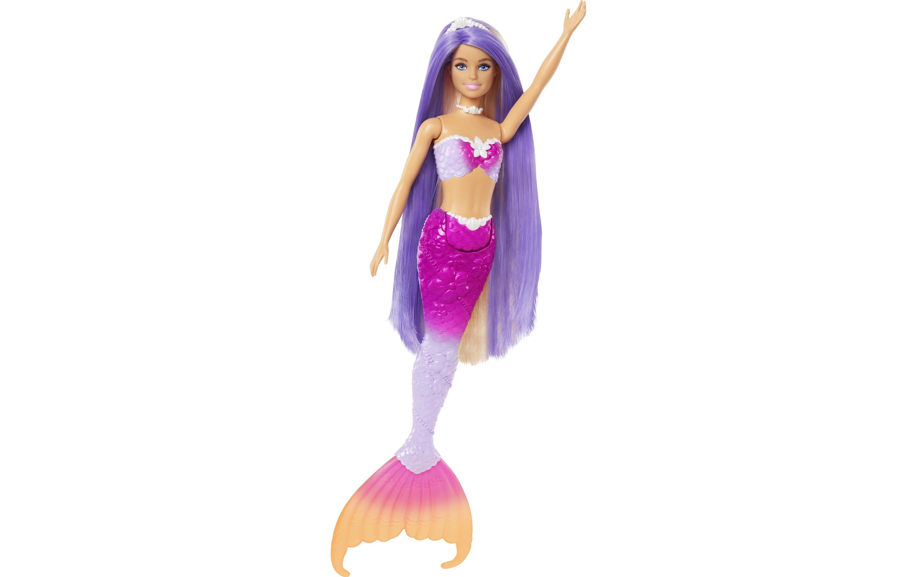 Puppe Barbie Meerjungfrau mit FarbwechselPuppe mit Farbwechseleffekt und Zubehör