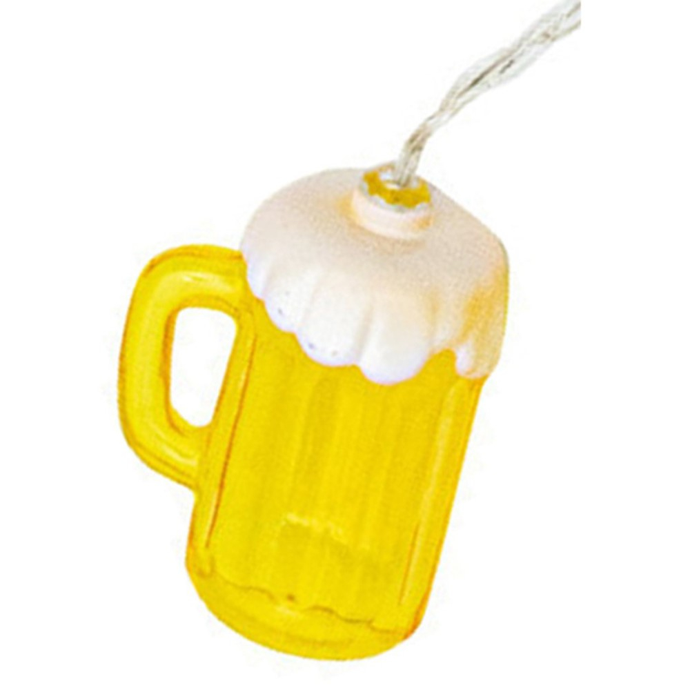 (3m) 20 LED's USB Deko Lichterkette Bier Krug Beleuchtung - Warmweiss