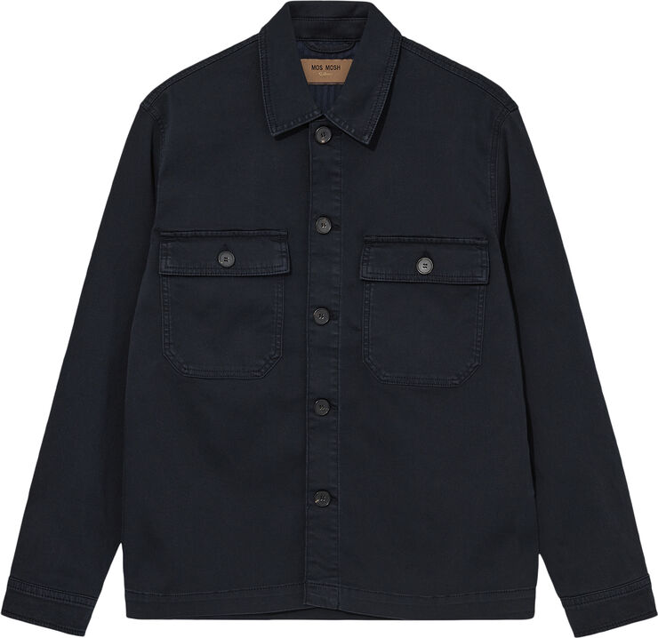Mos Mosh Gallery MMGMatteo Soft Overshirt Navy
