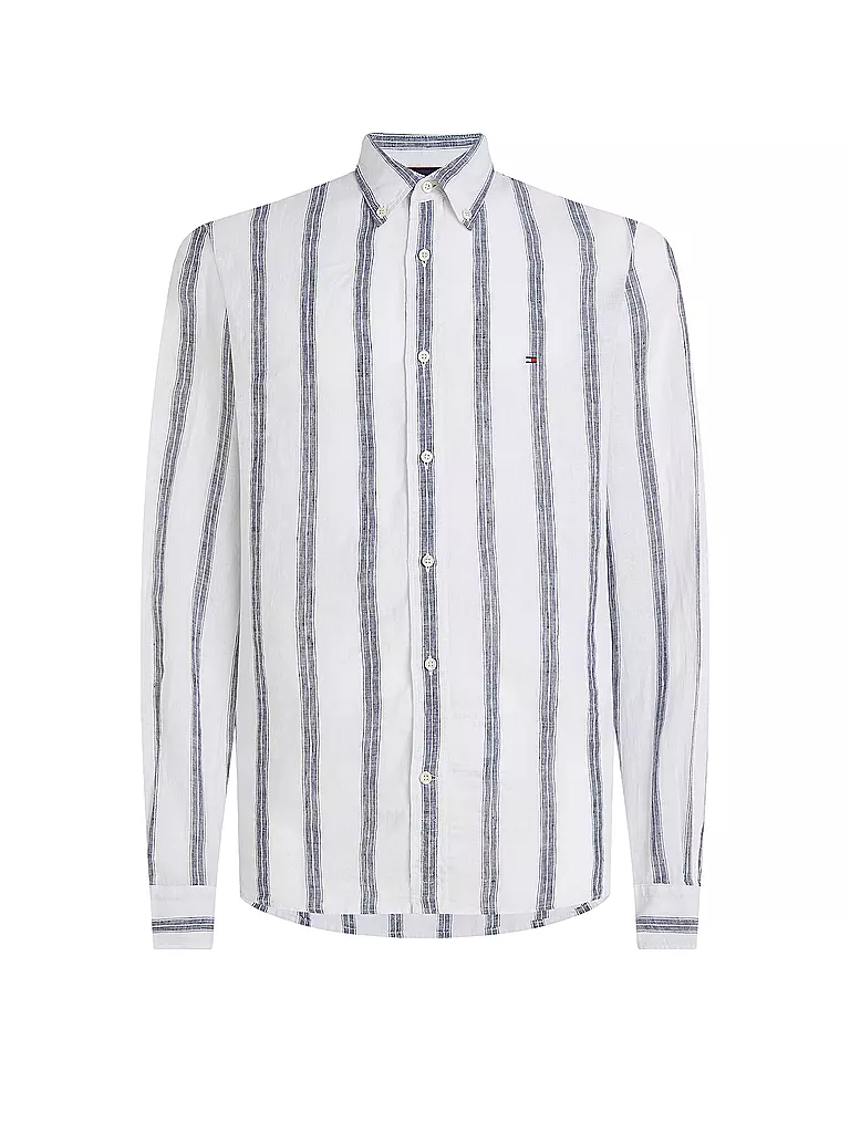 TOMMY HILFIGER Leinenhemd Slim Fit  weiss