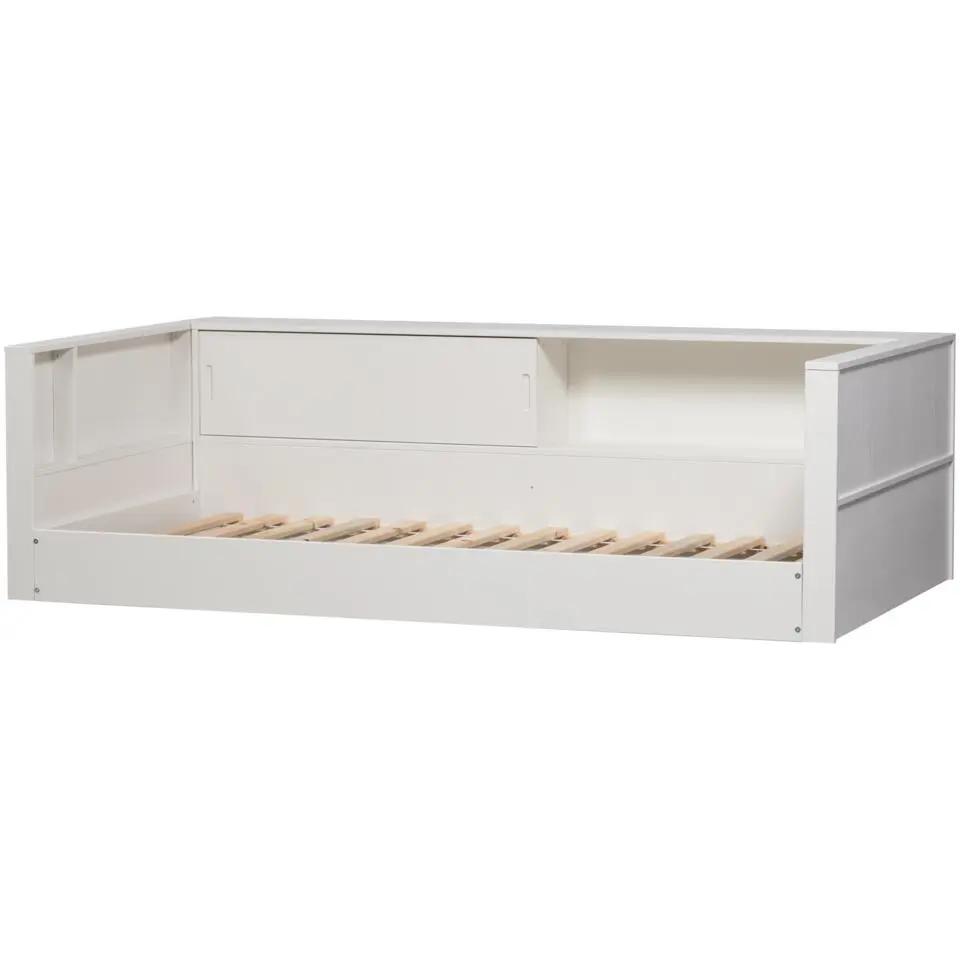 WOOOD Carter Bedbank - Grenenhout - Wit - 90x200