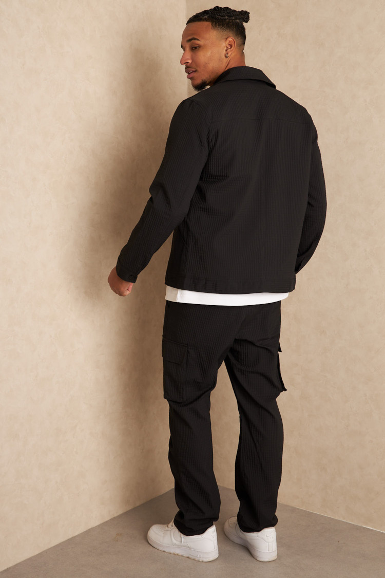 Ensemble 2 pièces veste + jogging noir quadrillé