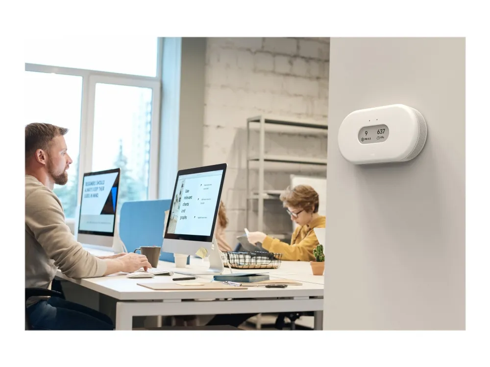 Airthings View Plus - Luftkvalitetssensor - trådløs - 802.11b/g/n, Bluetooth 4.2, Airthings SmartLink - 2.4 Ghz