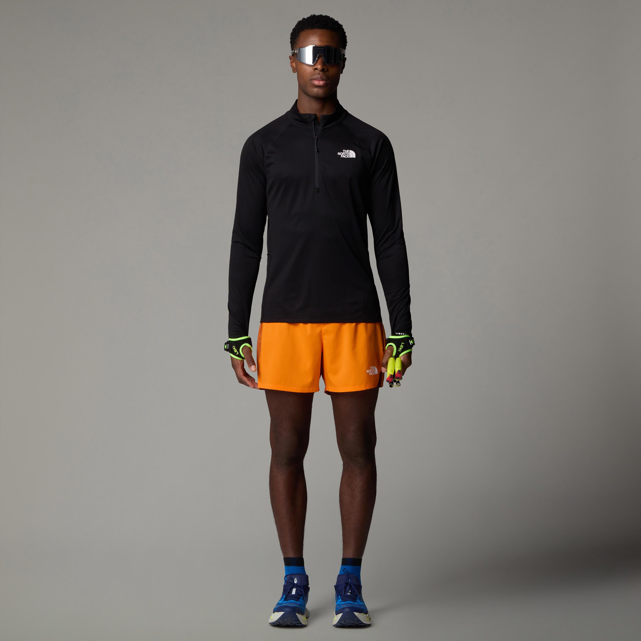 The North Face Sunriser 1/4 Zip Longsleeve Maillot De Course Hommes - Noir