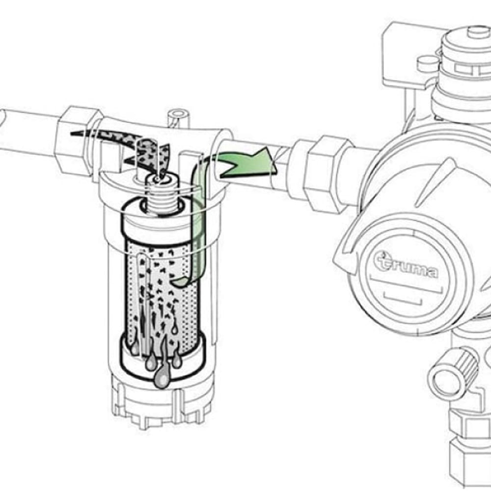 Filtre à gaz GOK avec cartouche et clé gaz