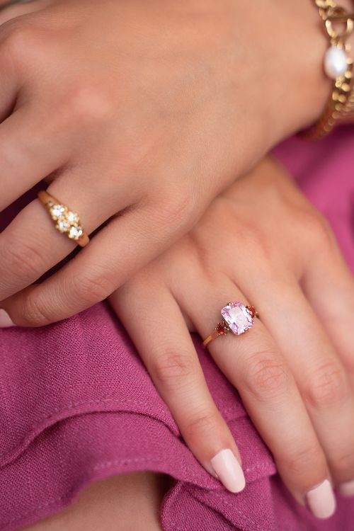 Vintage statement ring kristal