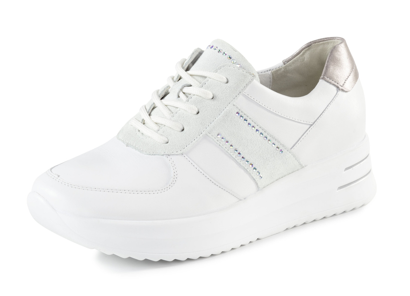 Waldläufer Sneaker mit Glitzersteinchen
