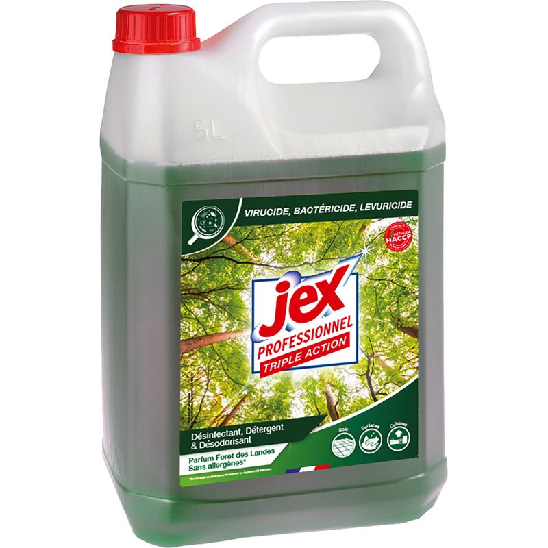 Nettoyant désinfectant Jex professionnel Triple Action Foret des Landes - Bidon de 5 L
