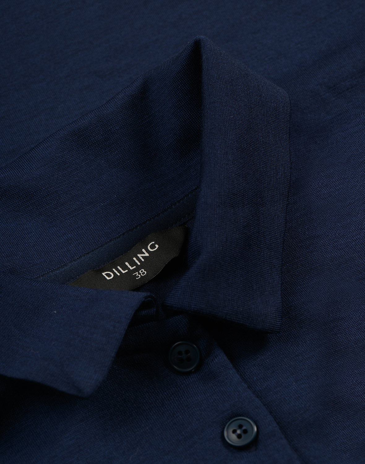 Polo in merinowol voor dames in Marineblauw