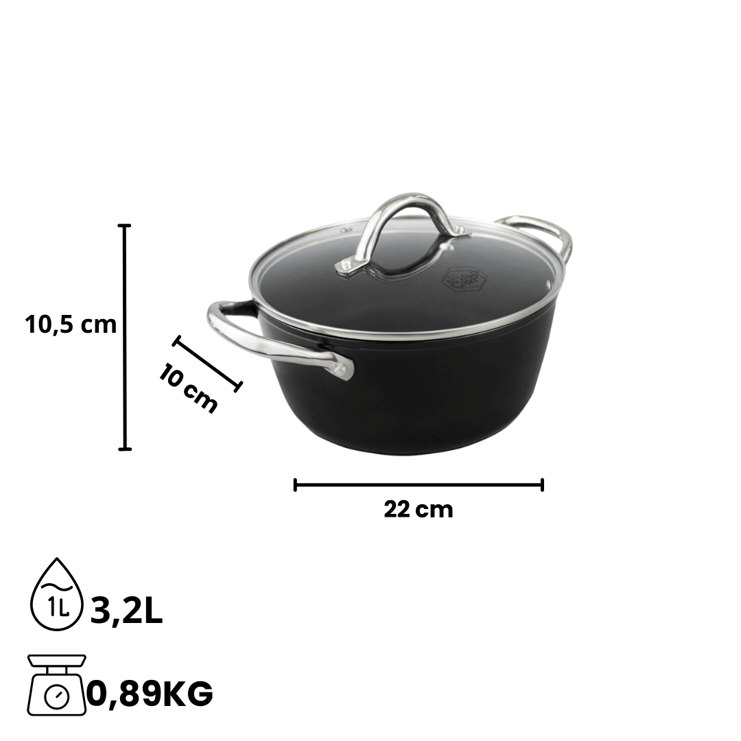 Signature Kookpan met deksel 22 cm