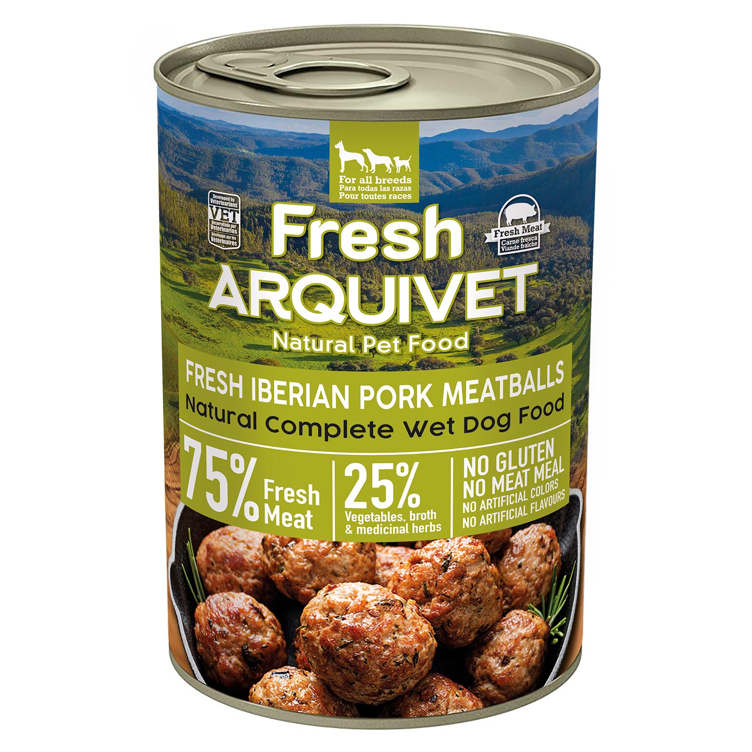 Almôndegas frescas de porco ibérico - Almôndegas com carne de porco ibérico, abóbora e feijão verde. - 400g