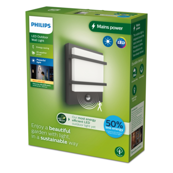 Philips buitenlamp Petronia met bewegingssensor 3,8W 800 lm
