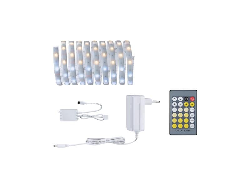 Paulmann LED-Stripe MaxLED 250 Tunable White, 3 m Basisset Beschichteter LED-Streifen mit variabler Farbtemperatur, kürzbar