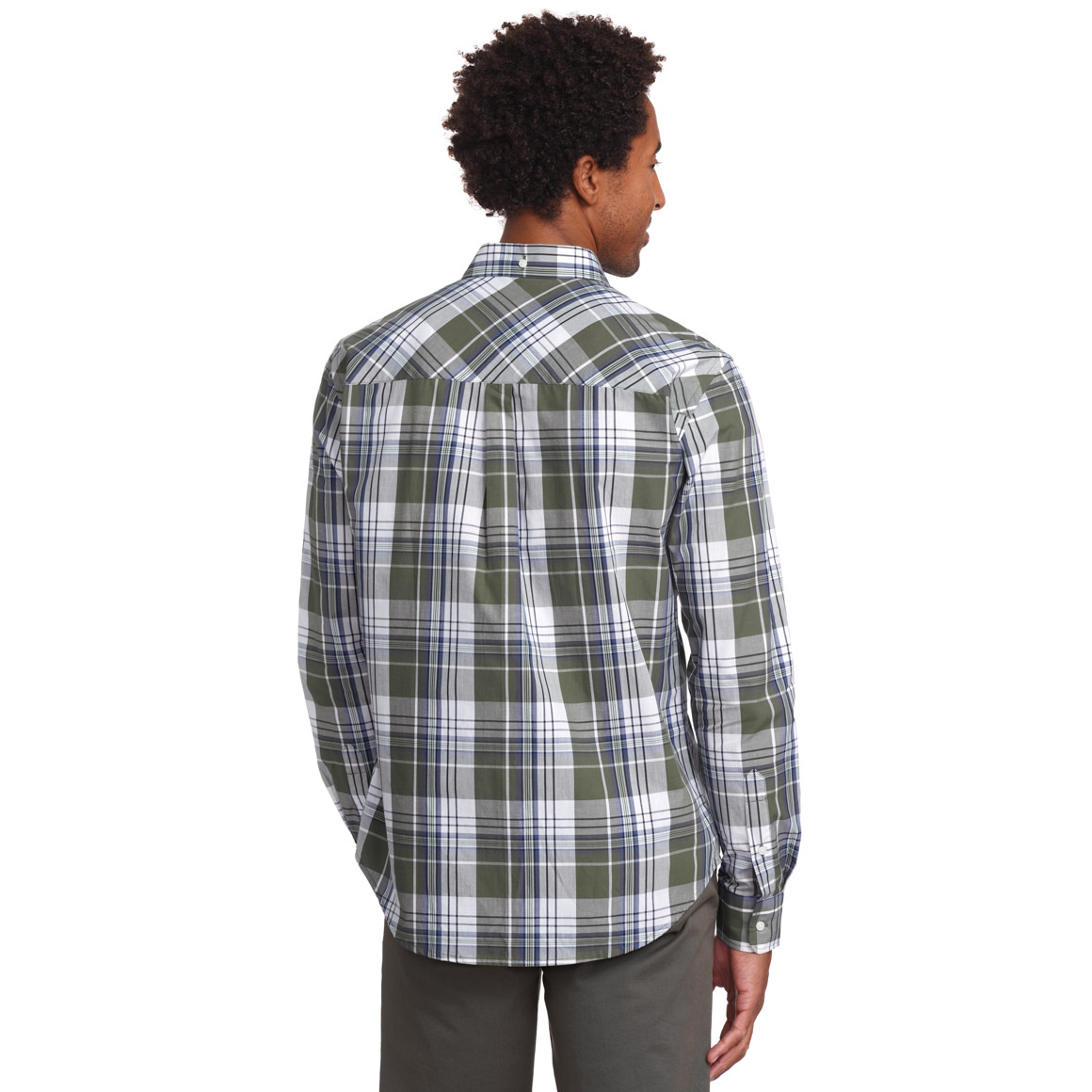 VanVaan Herren Hemd mit Karo-Muster oliv