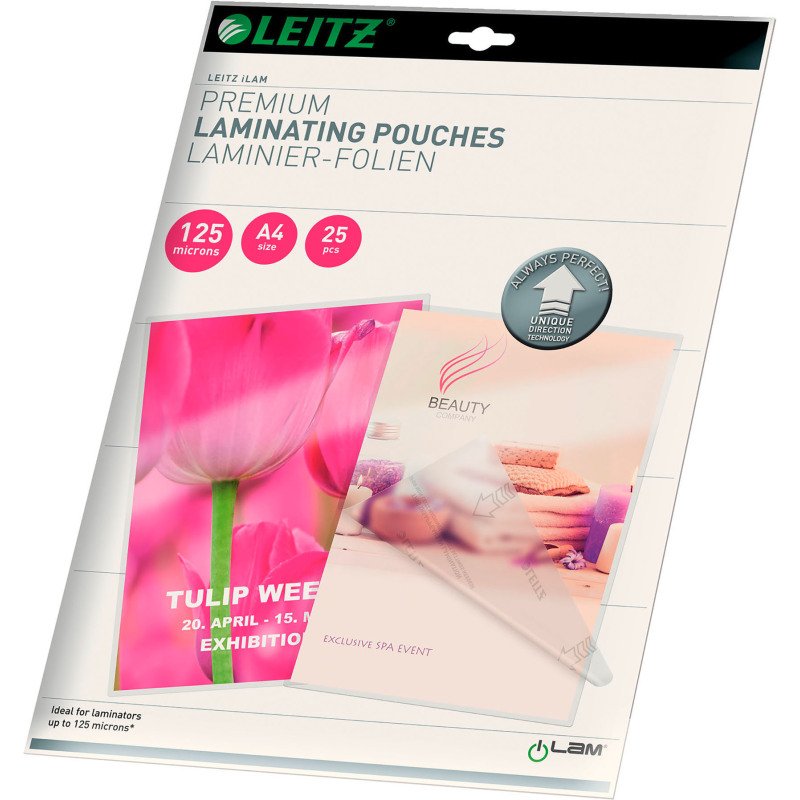 Pochettes de plastification Leitz iLAM A4 2 x 125 µ brillantes - Boite de 25