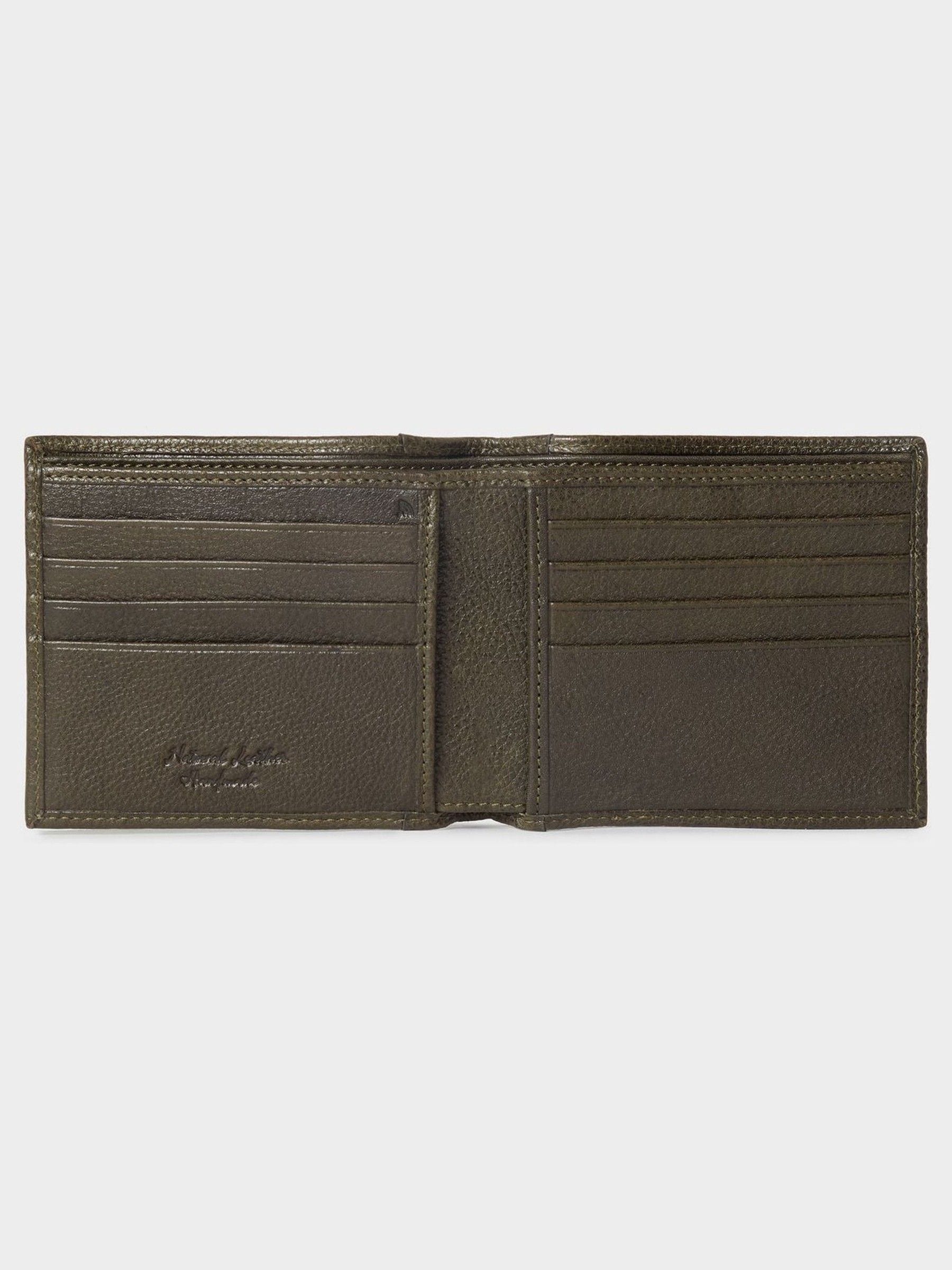 Groen - Osprey London - The Compass zwarte leren pasjeshouder