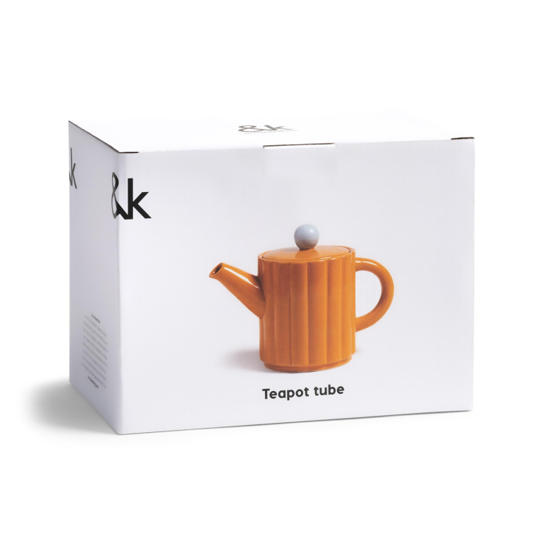 &klevering Tube theepot 0,9L roze